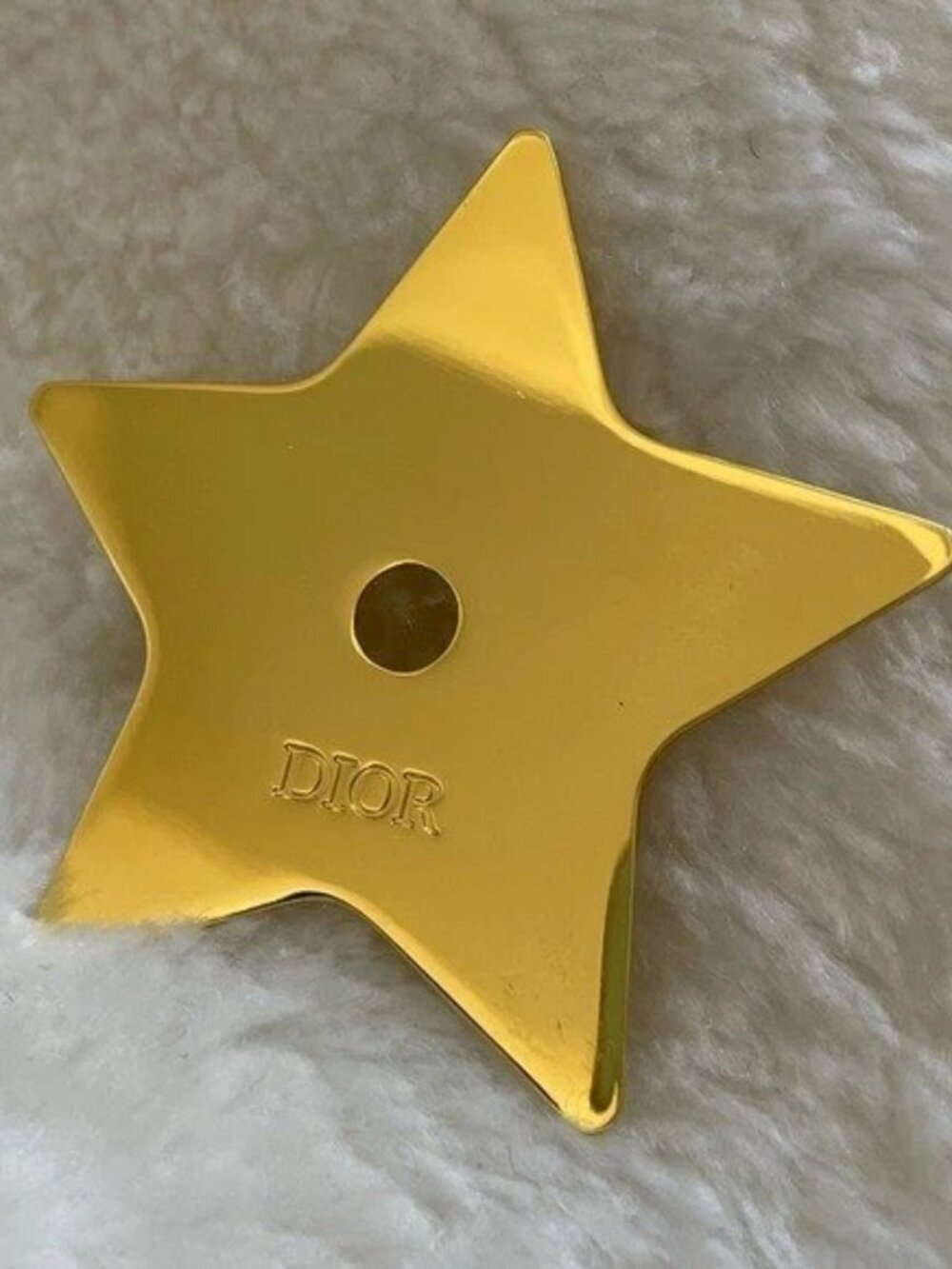 Authentic Christian Dior Gold Star Pendant Charm - New